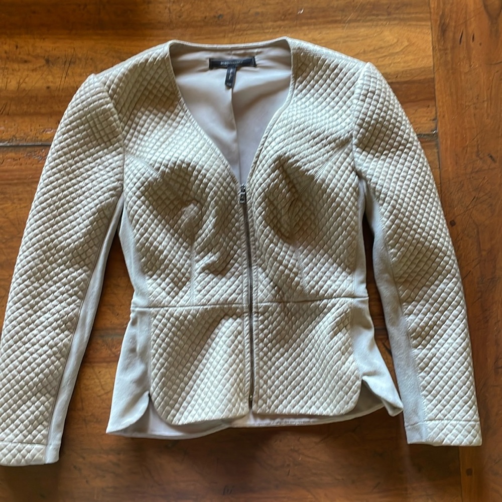 BCBG MAXAZRIA | peplum structured jacket or top | xxs